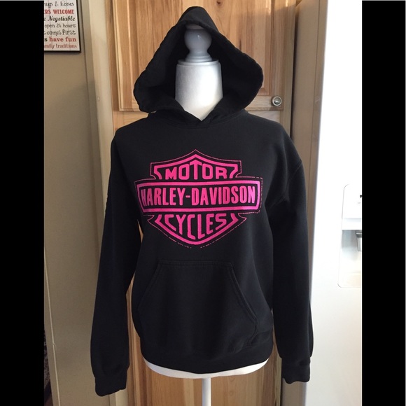 Gildan Tops - Harley Davidson Graphics Hooded Sweatshirt Sz S